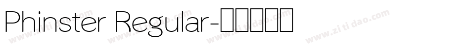 Phinster Regular字体转换